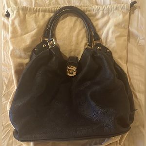 💎✨BEAUTIFUL✨💎 LOUIS VUITTON Mahina XL Shoulder Bag M95547 leather Noir